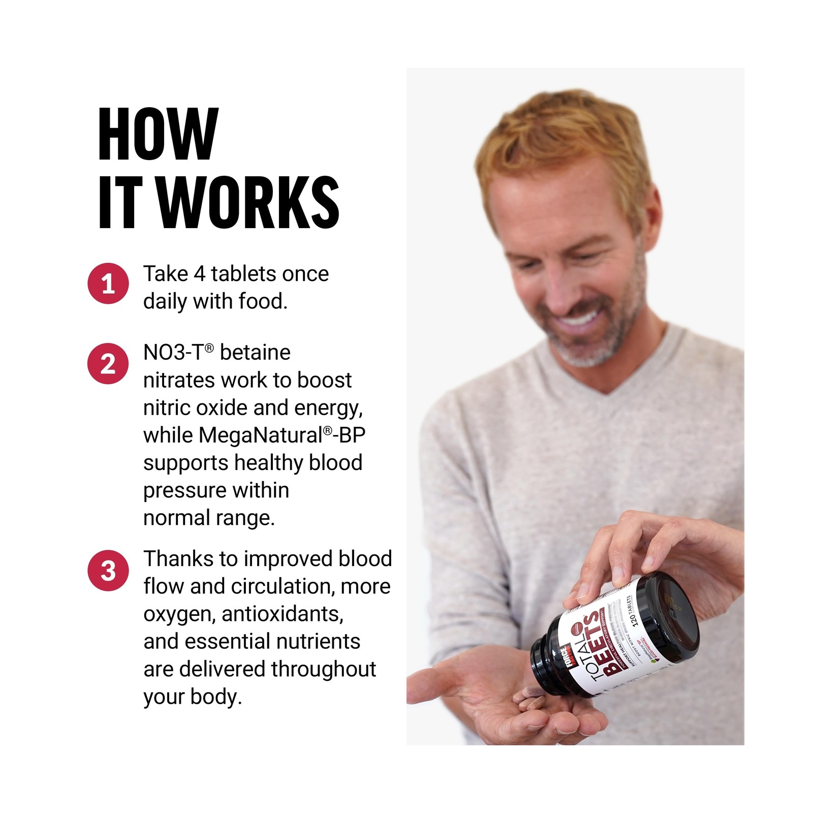 Force Factor Total Beets Blood Pressure Support with Grape Seed Ext… Fast Ship