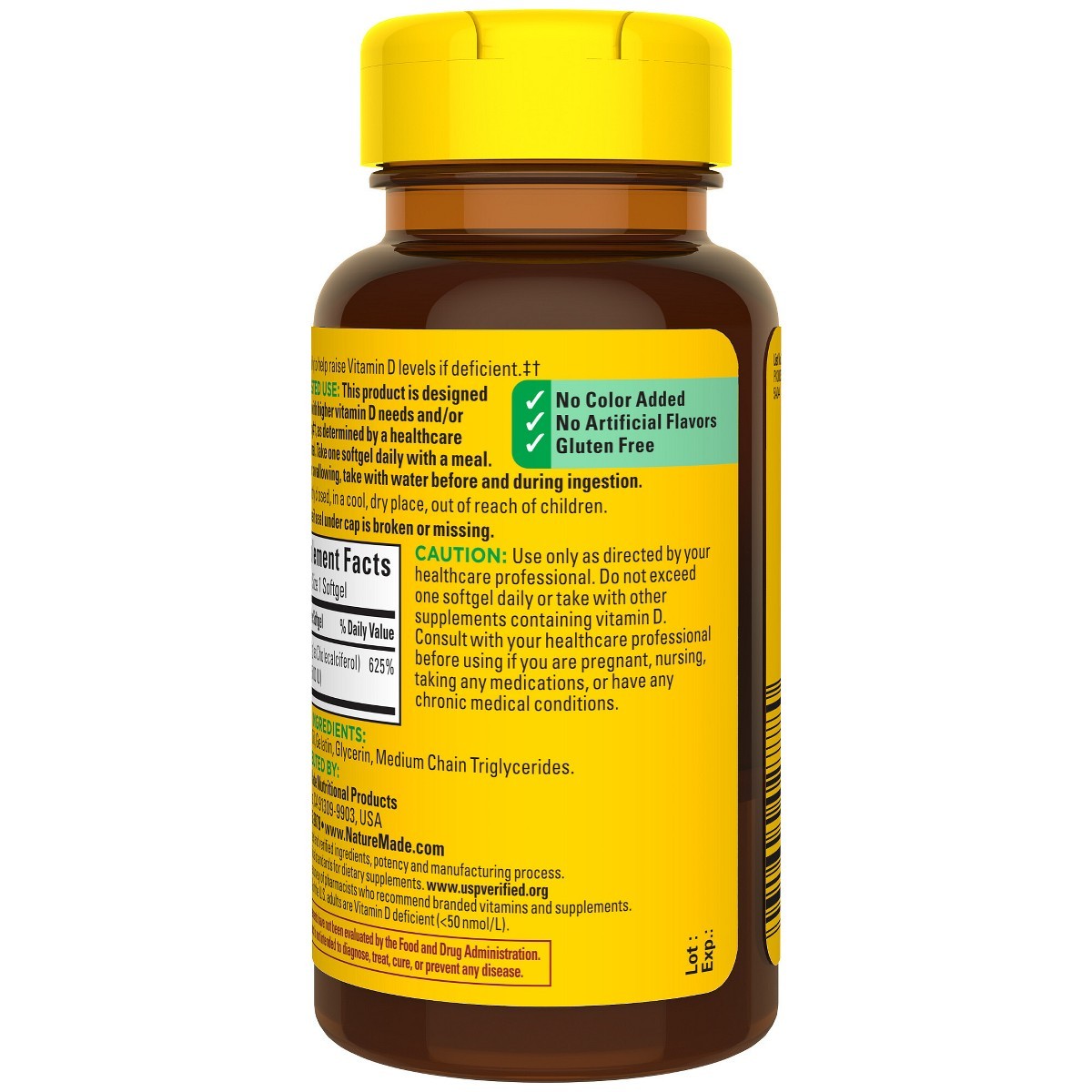 Nature Made Extra Strength Vitamin D3 5000 IU (125 mcg) – 180ct