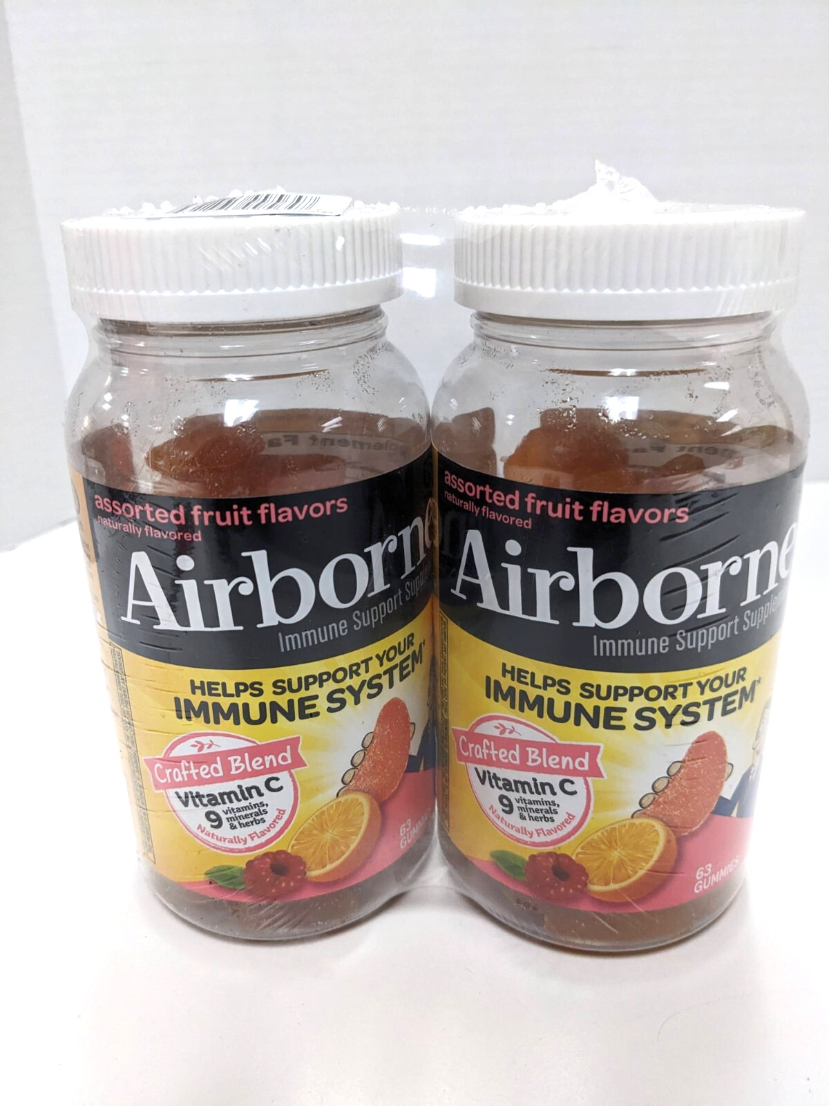 Airborne Gummies Immune Support Assorted Fruit Flavor 126 gummies Exp 02/2026