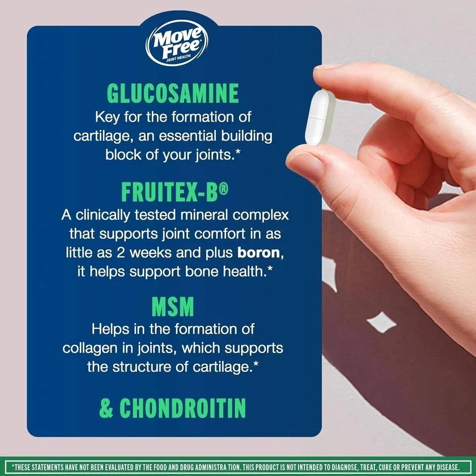 Move Free Advanced Glucosamine Chondroitin MSM Joint Support Supplement 120 Caps