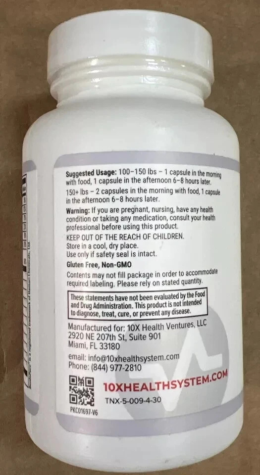 pack of 5 AUTHENTIC 10X Health Optimize Methylated Multivitamin 90 Caps