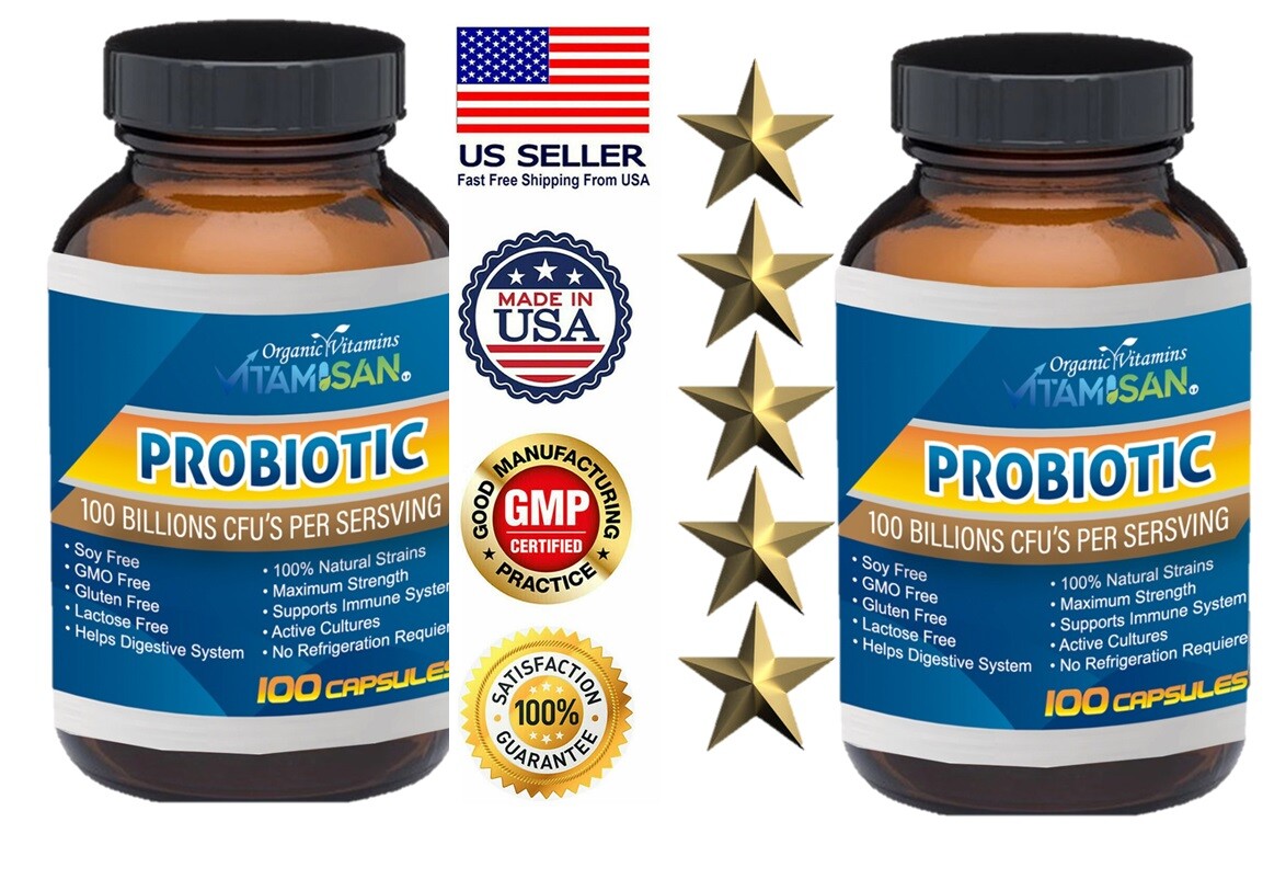 Probiotic Flora colon Probioticos Digestion 100 Mil billones Cfu 200
