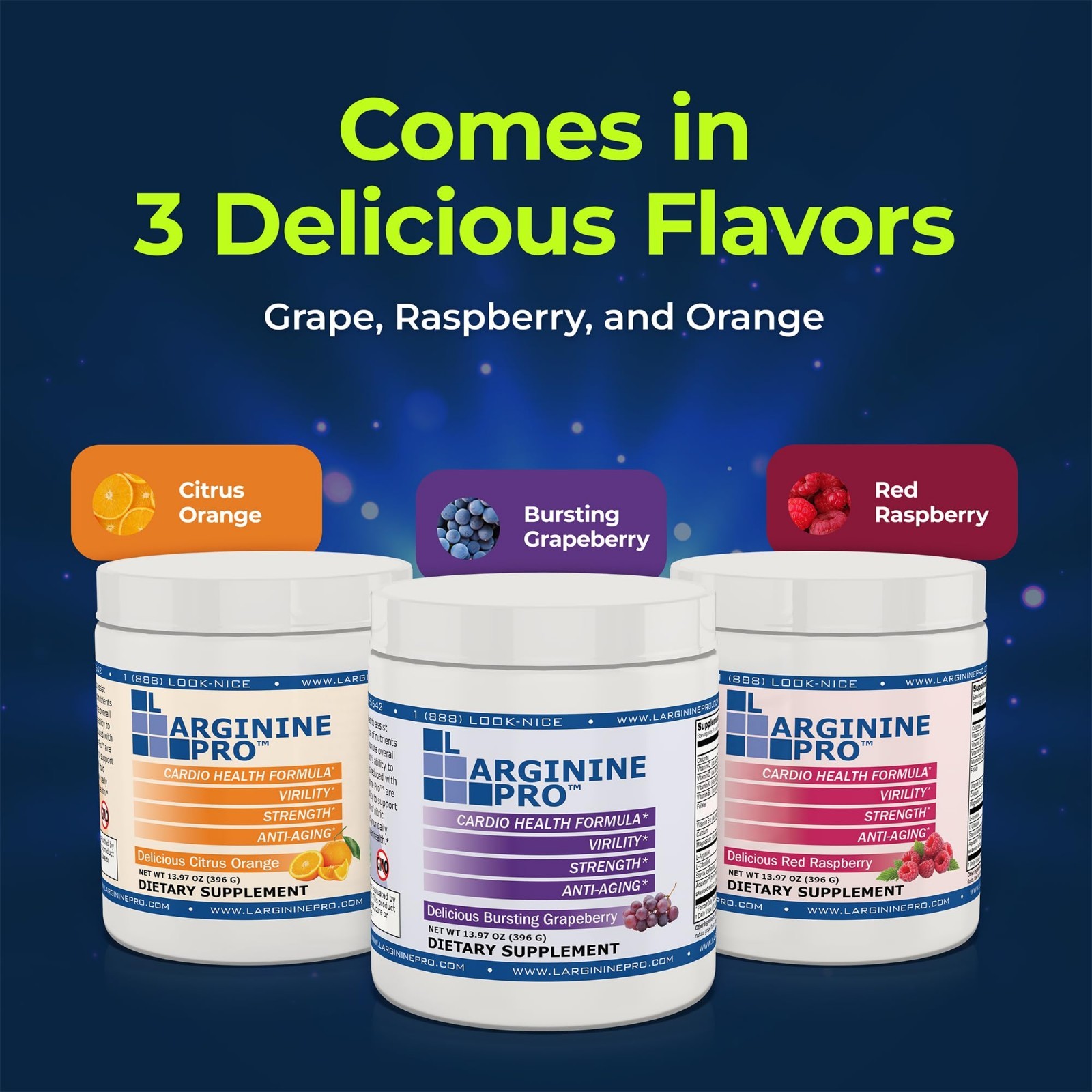L-Arginine & L-Citrulline Powder Drink Mix | 5,500mg Nitric Oxide Booster | Pre