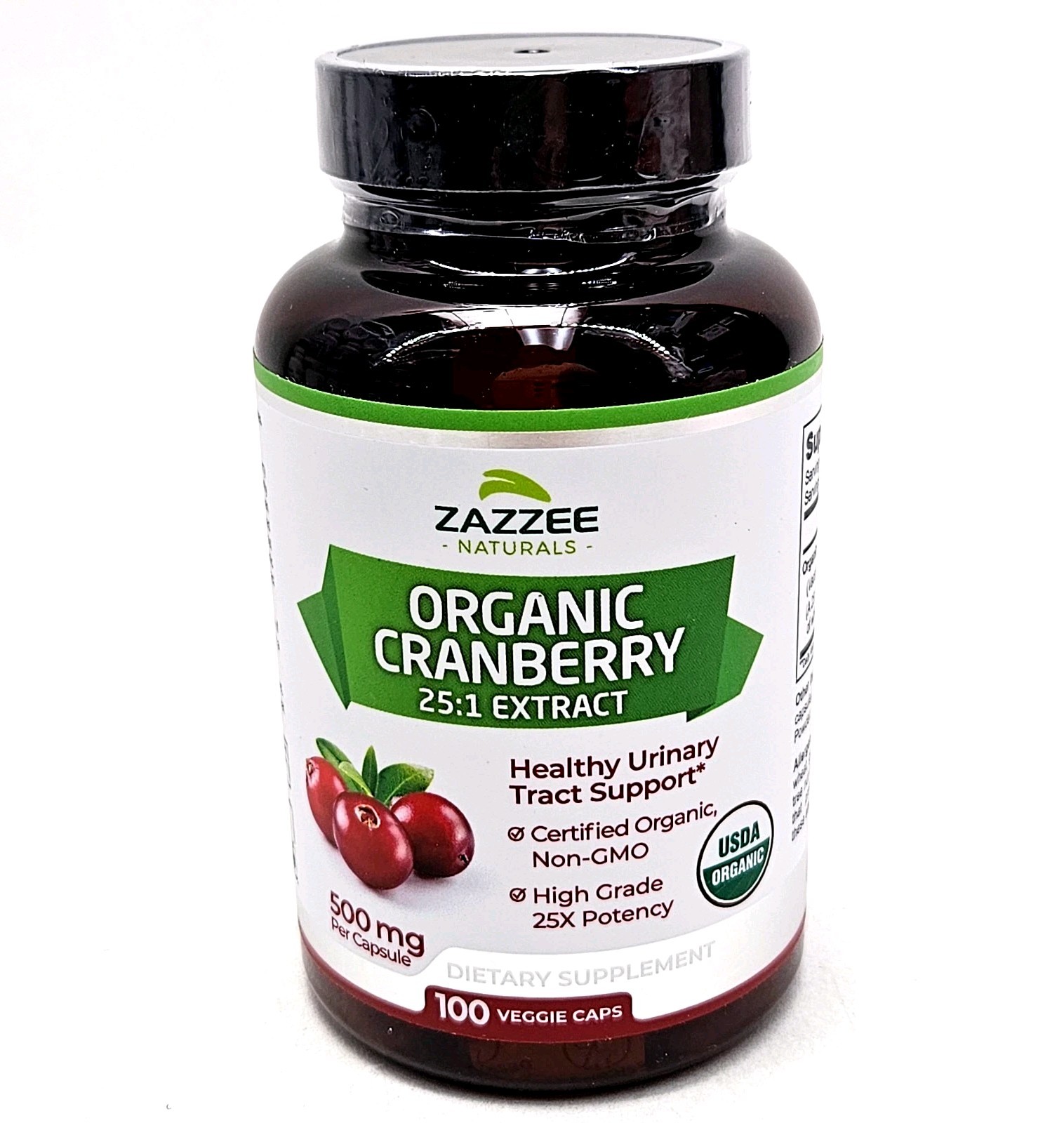 Zazzee USDA Organic Cranberry 25:1 Extract, 500 mg, 100 Vegan Capsules, Kosher