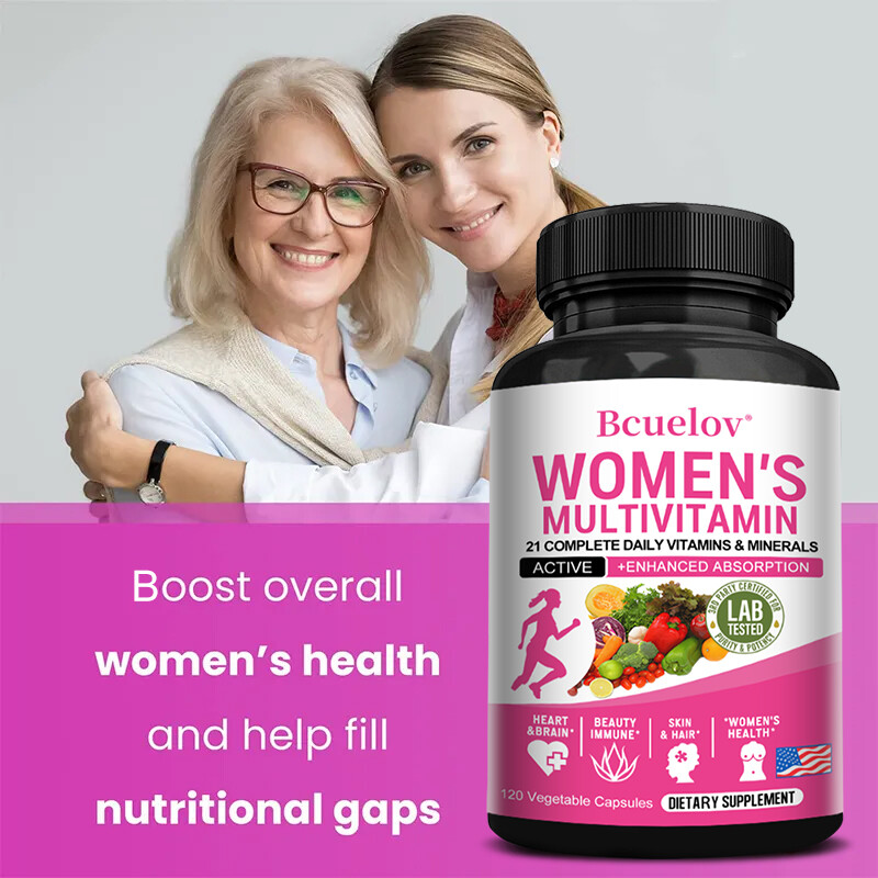 Women’s Multivitamin 120pcs Brain & Heart Health,Boost Energy & Immune