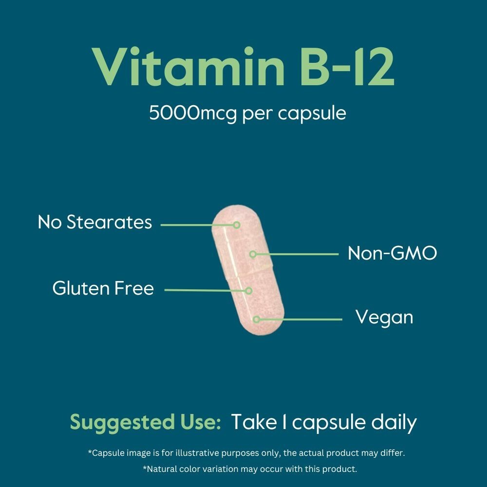 Bestvite Vitamin B12 (Methylcobalamin) 5000mcg (240 Vegetarian Capsules)
