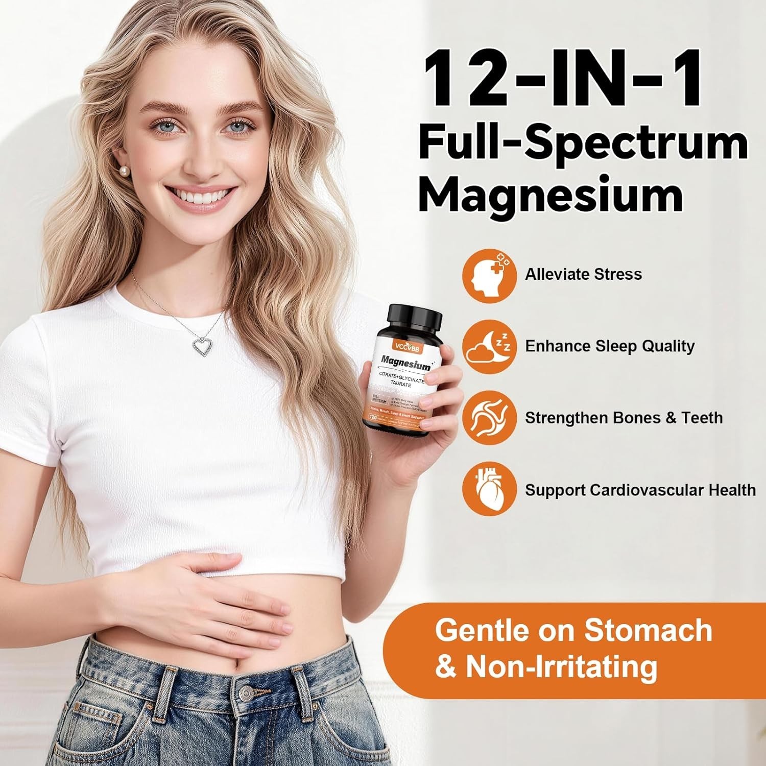 Magnesium Complex 600mg – 12 Types of Magnesium, Sleep & Muscle Support 120 ct