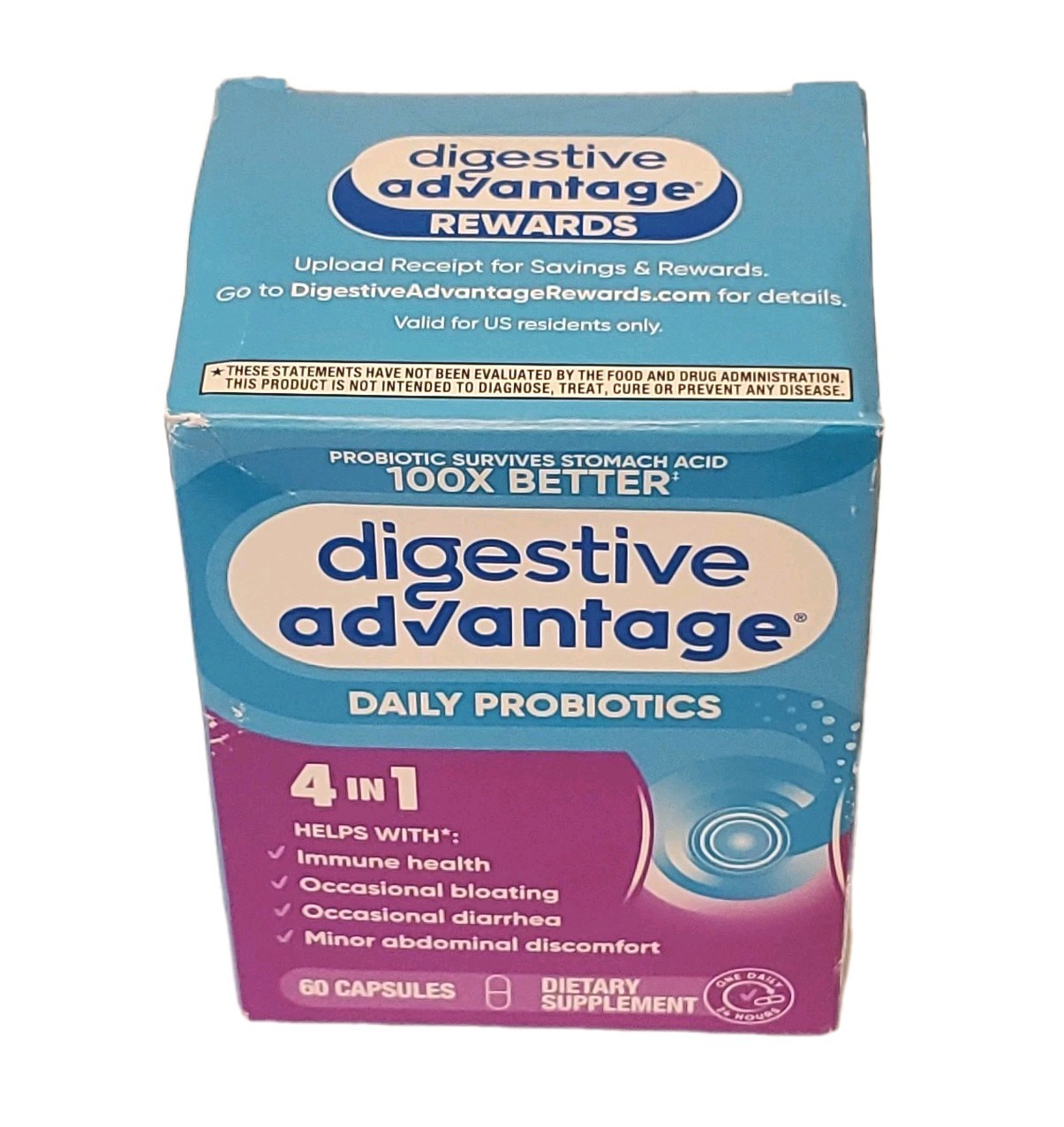 Digestive Advantage Daily Probiotics Immune Support & Gut Health 60 Capsule 1/27