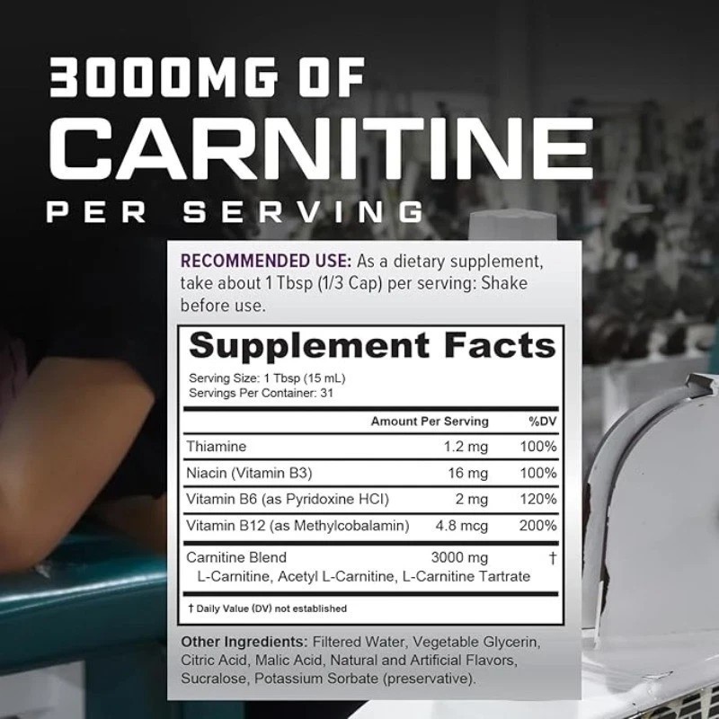 3pcs-Cutler 3000mg Liquid Carnitine Nutrition Energy and Metabolism peach Flavor