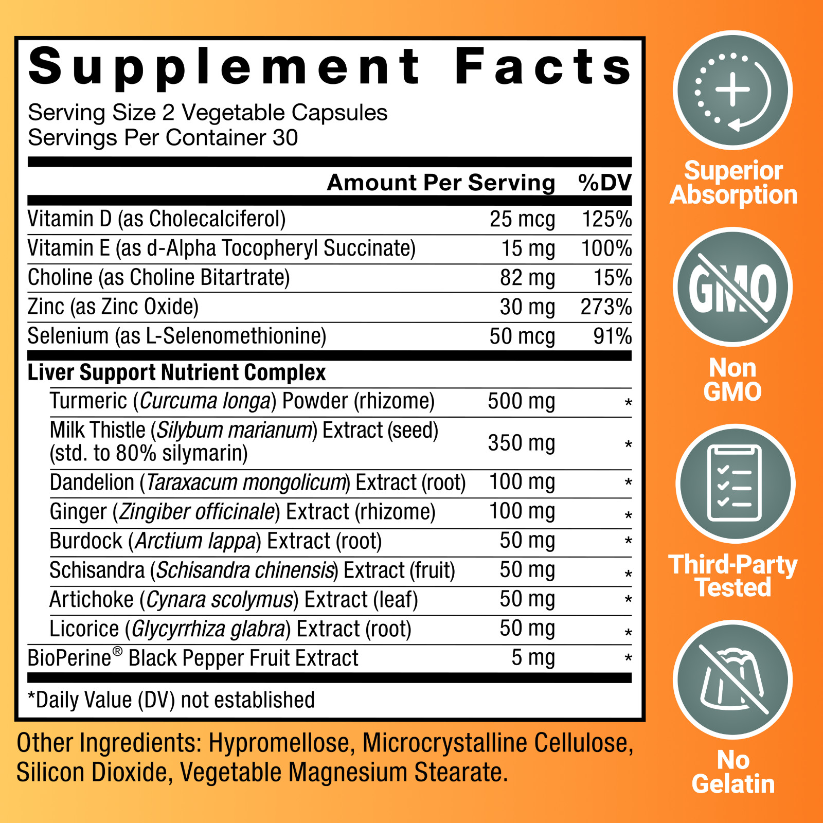 Force Factor Liver Cleanse Detox Milk Thistle 80% Silymarin Turmeric Caps 60ct