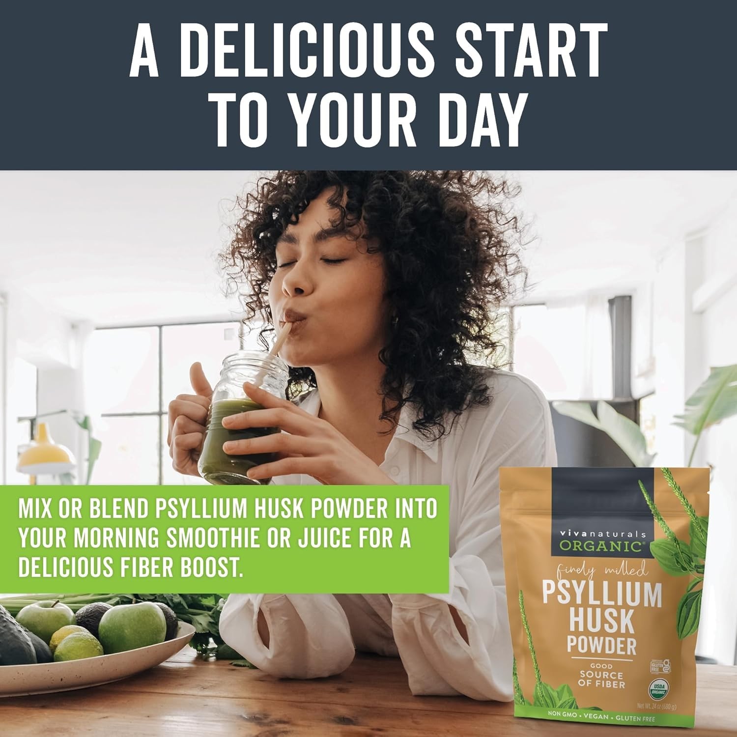 24 oz Psyllium Husk Powder – , Gluten-Free & Keto-Friendly Fiber Superfood