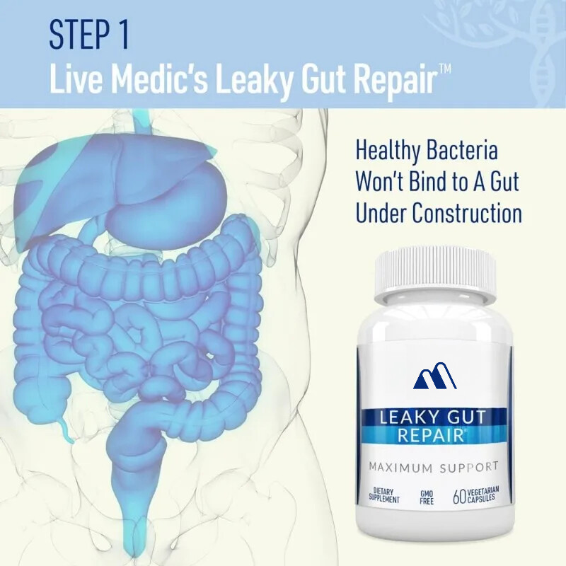Leaky Gut Glutamine, Quercetin, and Gancao Root 60 Capsules