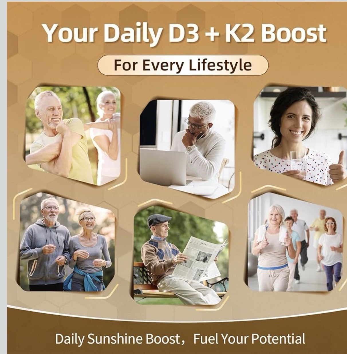 Vitamin D3 K2 Softgel 5-in-1 1000iu, 200 Mcg, Omega-3, CoQ10 – 120 Softgels