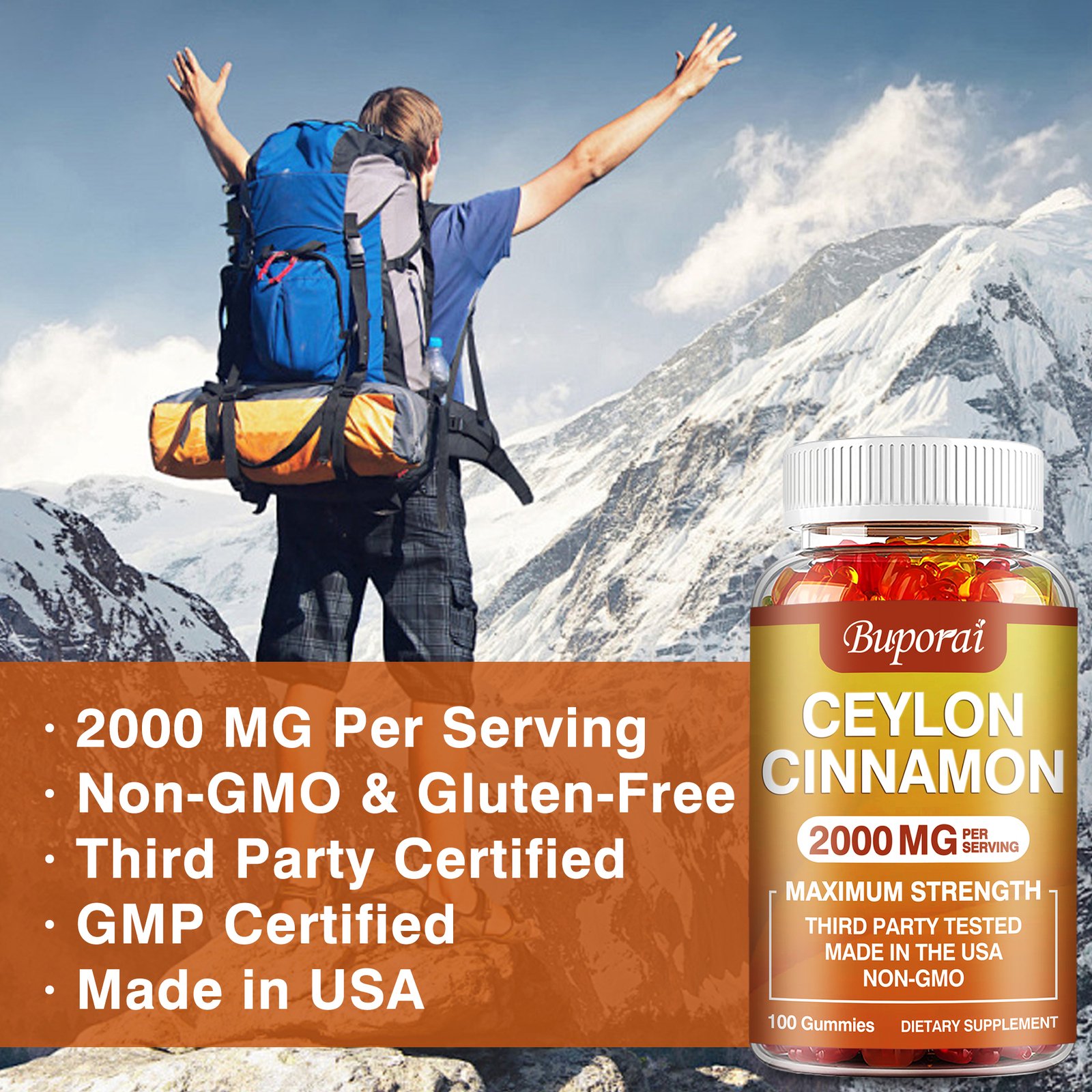 Ceylon Cinnamon 2000mg – Supports Heart Health & Immunity, Blood Sugar Health