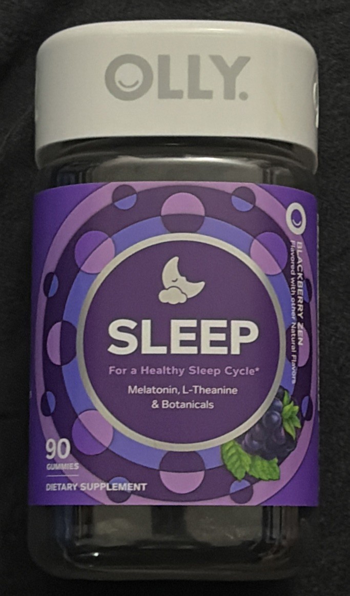 OLLY Sleep Gummy, 3mg Melatonin, L-Theanine, Chamomile, 90 Count (Pack of 1)