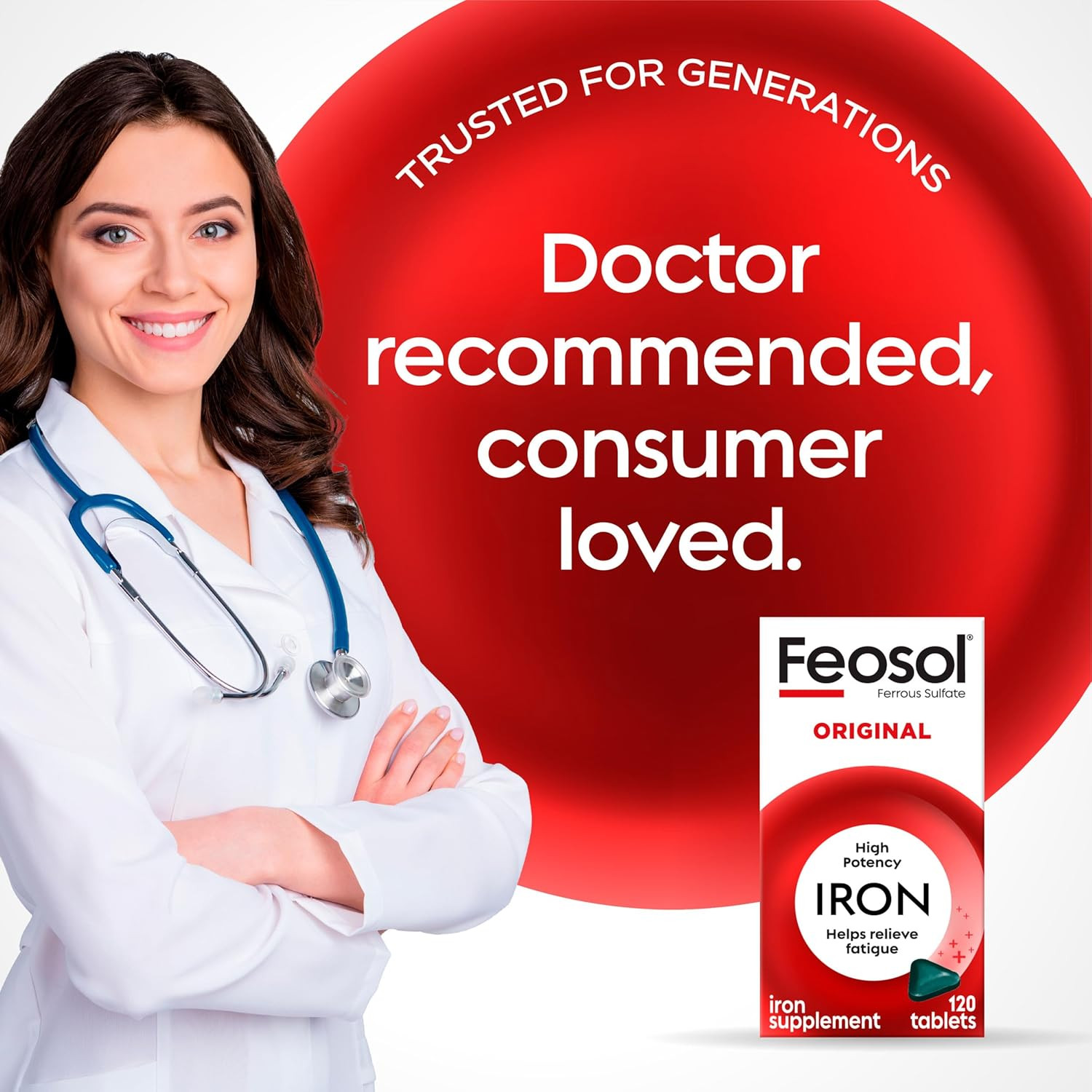 Original Iron Supplement Tablets, Non-Heme, 65Mg Iron per Pill, 1 per Day, 120Ct