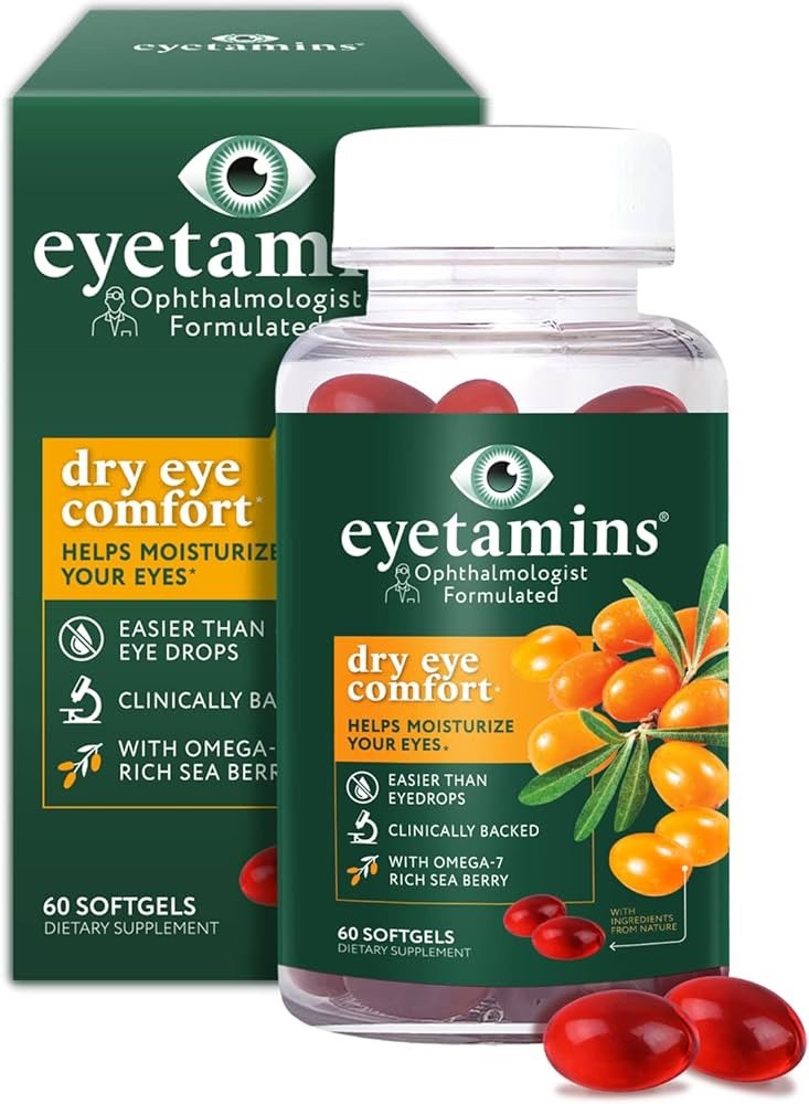Dry Eye Comfort – 60 Softgels – Ophthalmologist – Formulated Eyetamins (01/27)