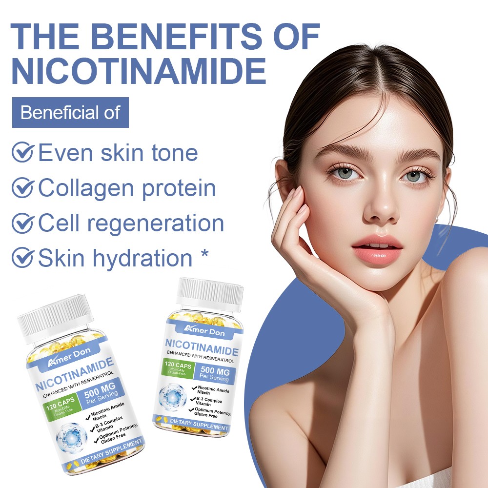 Nicotinamide 500mg | 60/120 Capsules | Non-GMO, Gluten Free | by Amer Don