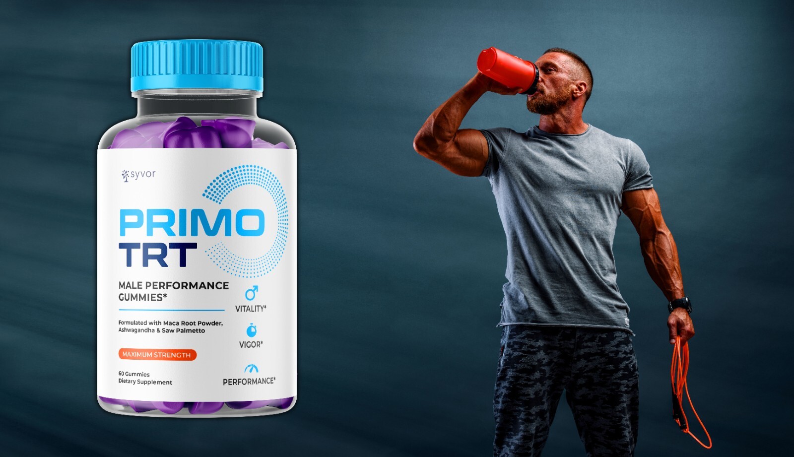 Primo TRT Men’s Gummies Advanced Pro Formula Chewable Supplement 180 Gummies