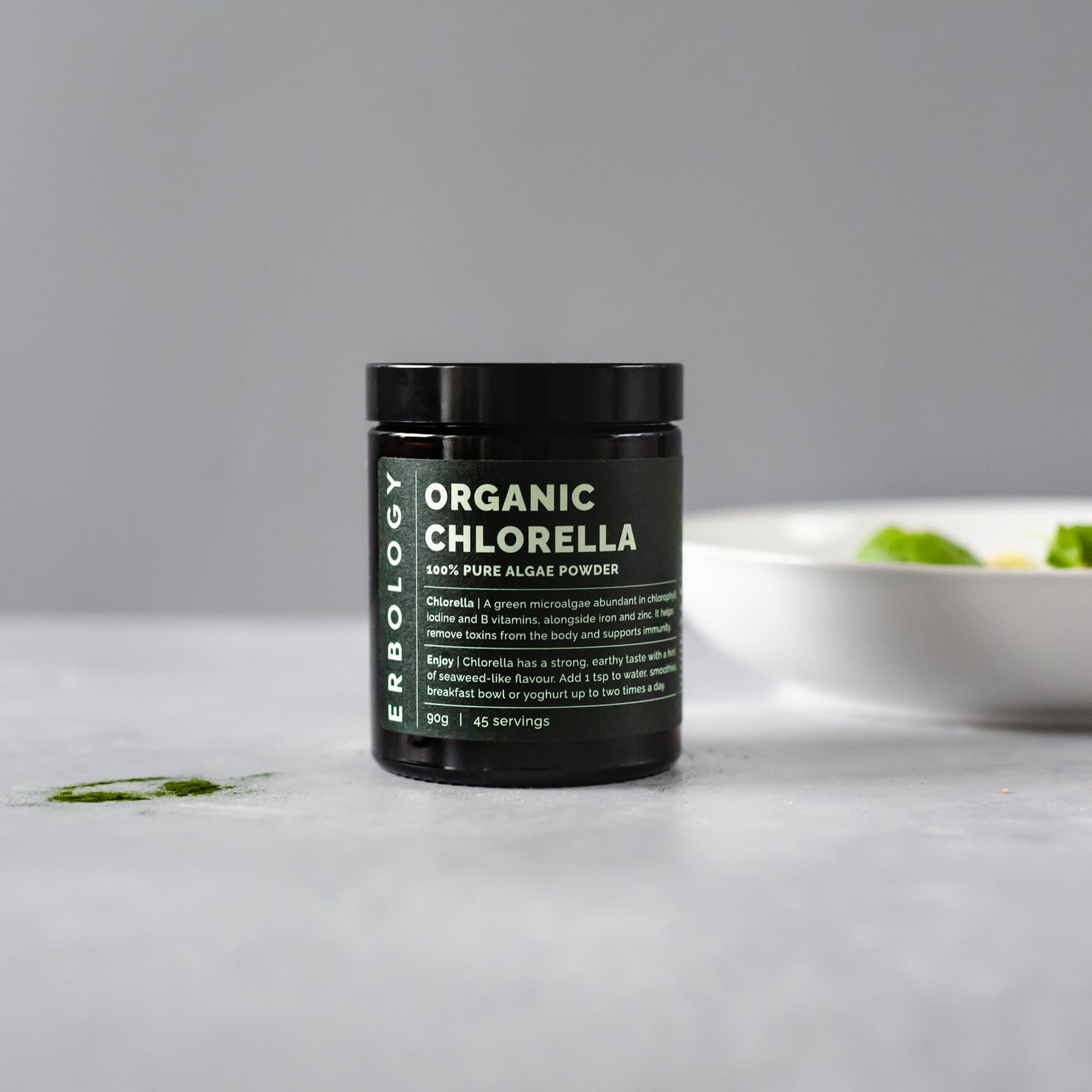 Erbology Organic Chlorella Powder 3.2 oz 45 Servings Sustainably Sourced in…