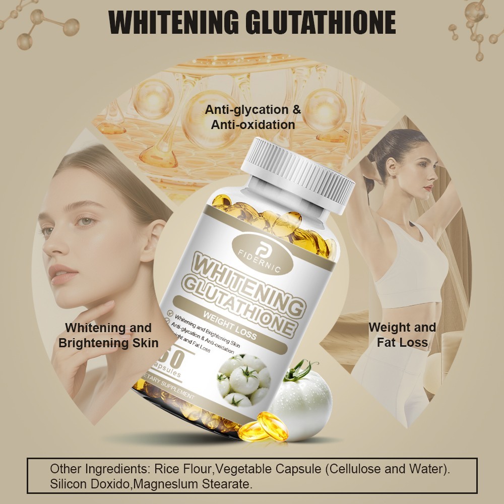 500mg L-Glutathione Capsules Natural Antioxidant Anti-Aging Skin Care 60 Pills