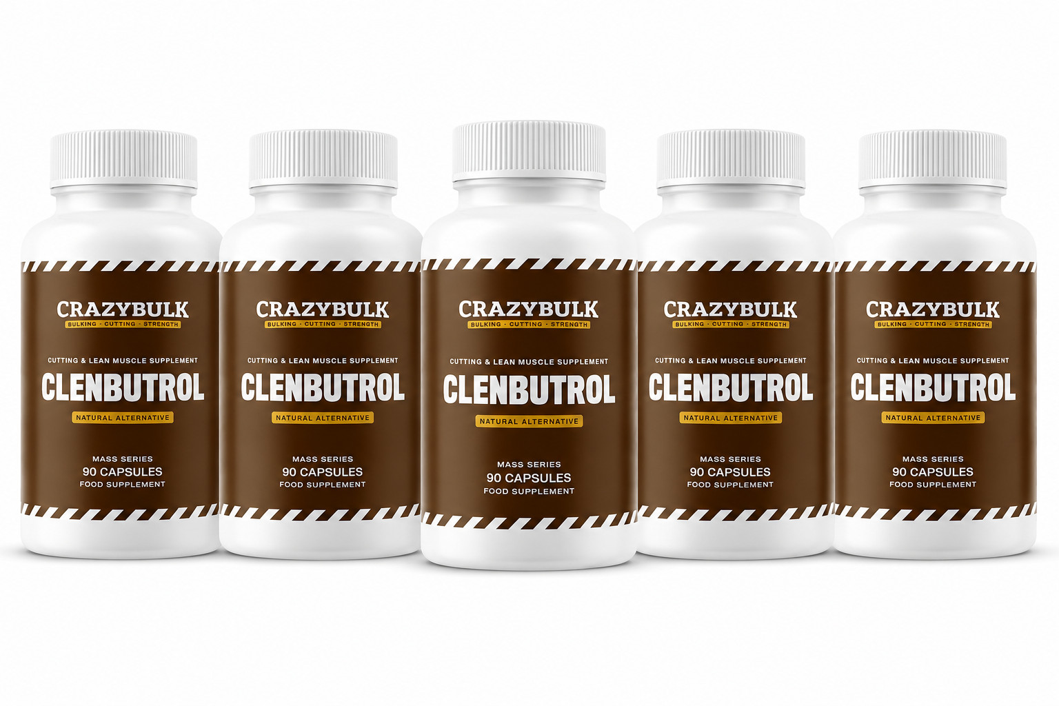 CrazyBulk CLENBUTROL CUTTING & LEAN MUSCLE MUSCLE Supplement / Pack of 5