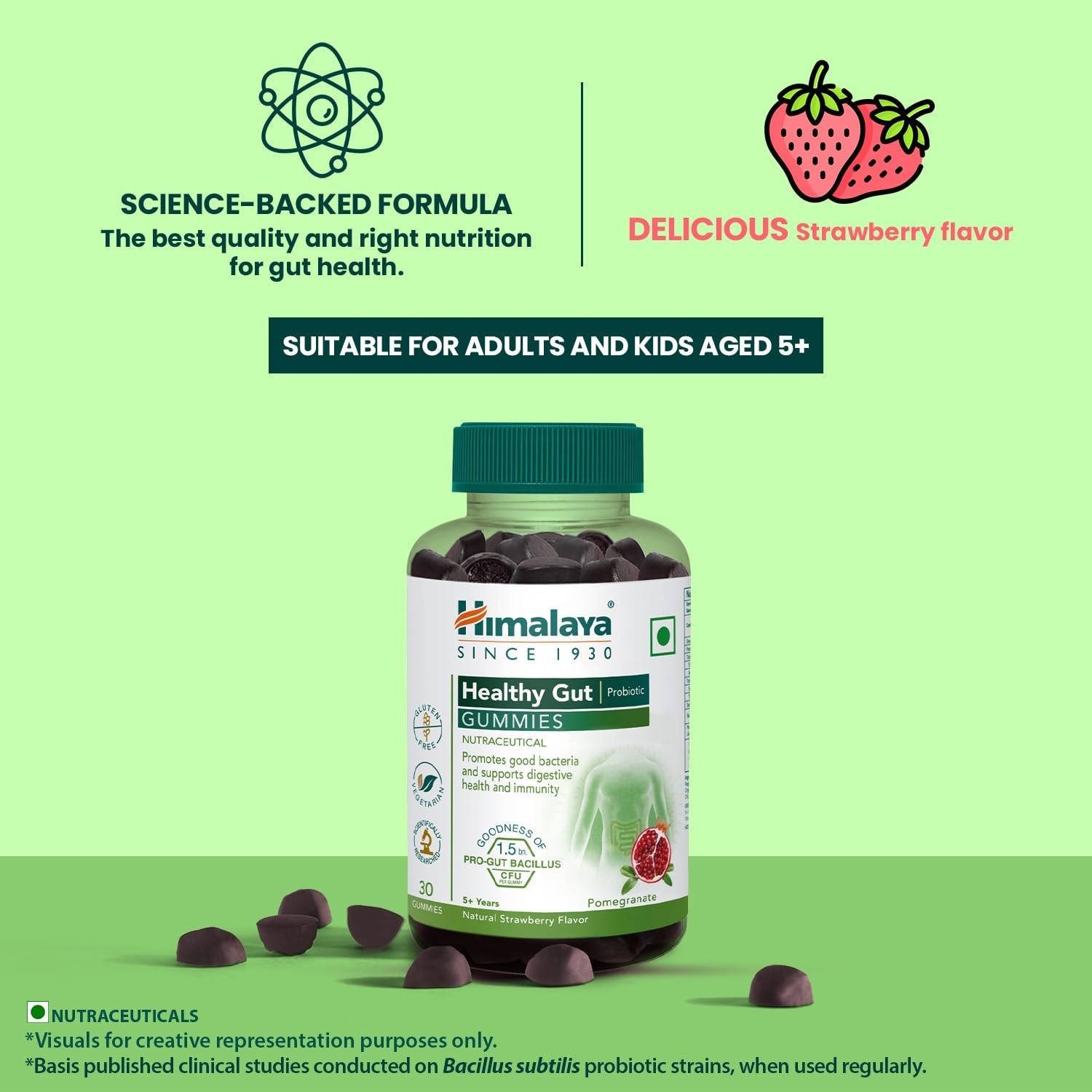 Himalaya Healthy Gut Probiotic Gummies 30 x2 Digestive Health & Immunity