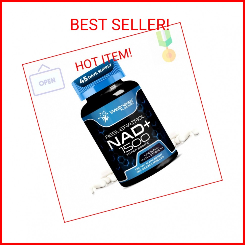 Wellness LABSRX Liposomal NAD Supplement, 1500mg – USA Made, NAD Resveratrol Sup