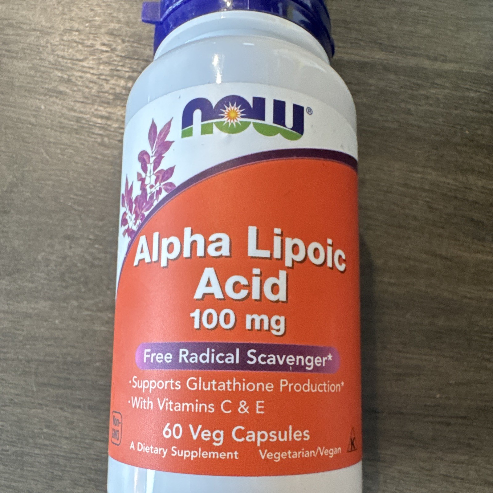 NOW Alpha Lipoic Acid 100mg 60 Veg Capsules past BB date 12/2025