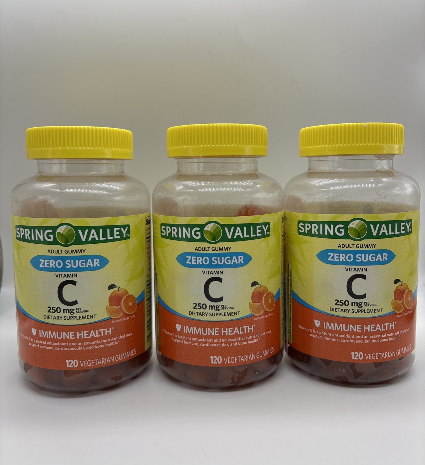 Spring Valley Zero Sugar Vitamin C PK. 3 – 250mg 120gummies EXP: 06/2026 Ref.286