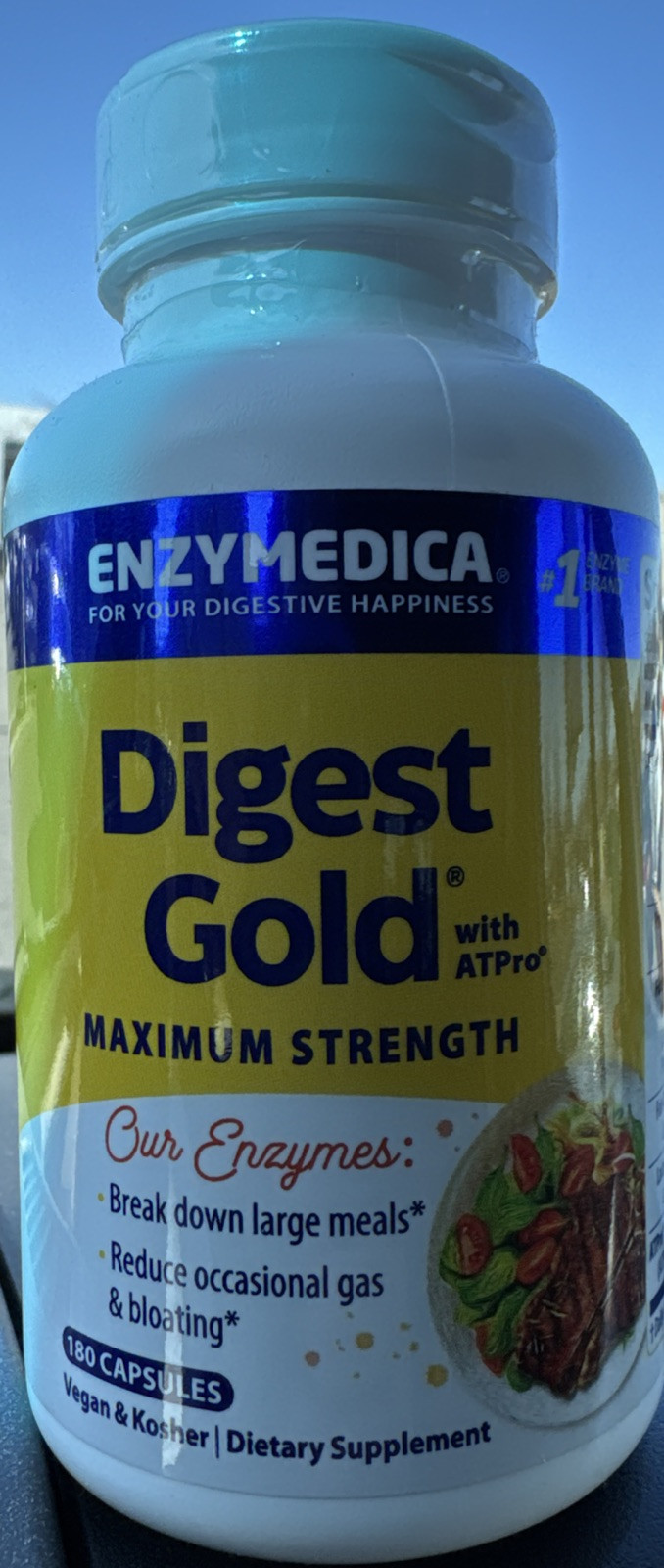 Enzymedica Digest Gold 180 Capsules, Exp : 07/26. Optimal Digestive Support