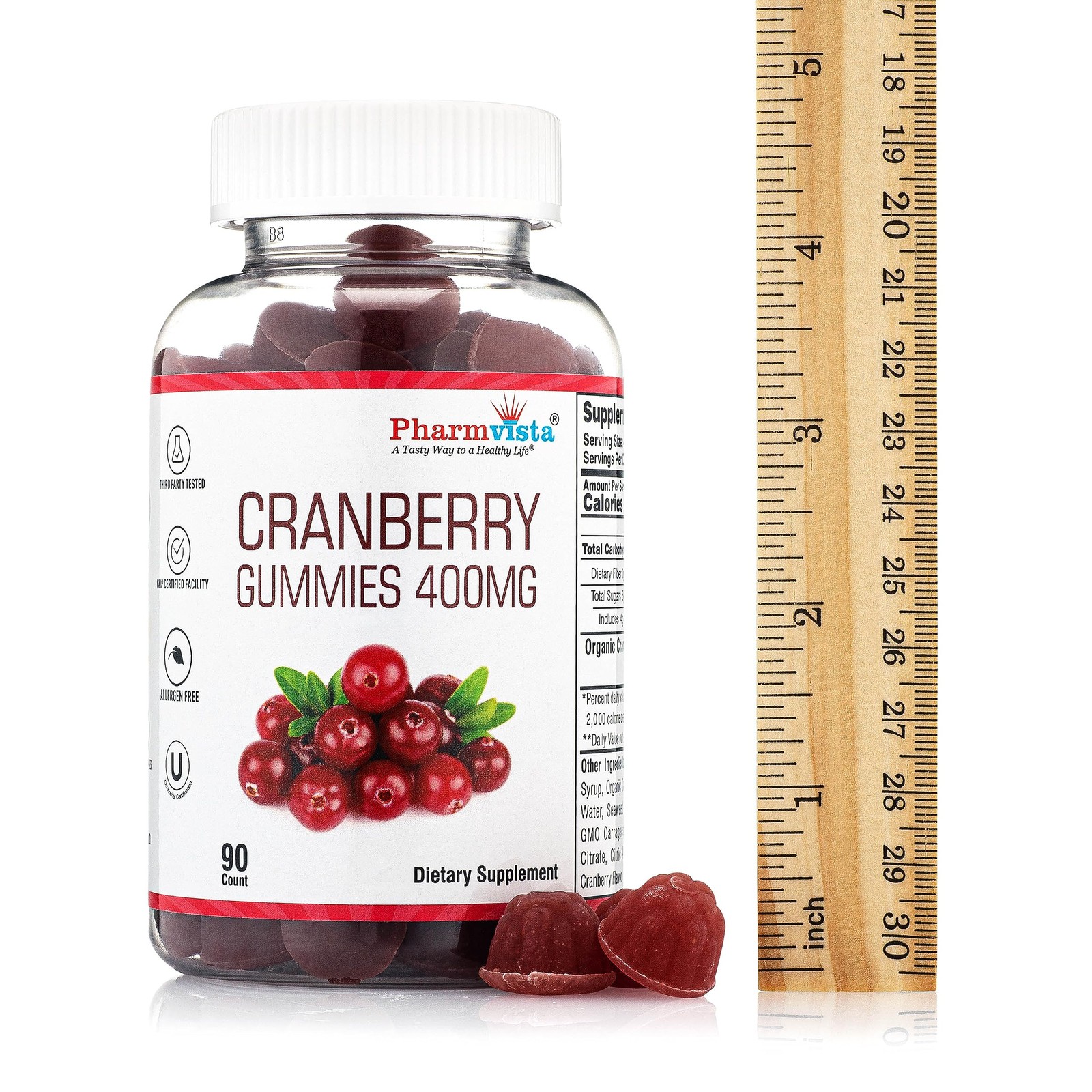 Cranberry Gummies for Kids & Adults 400mg-Gluten Free Allergen Free Nutrient …