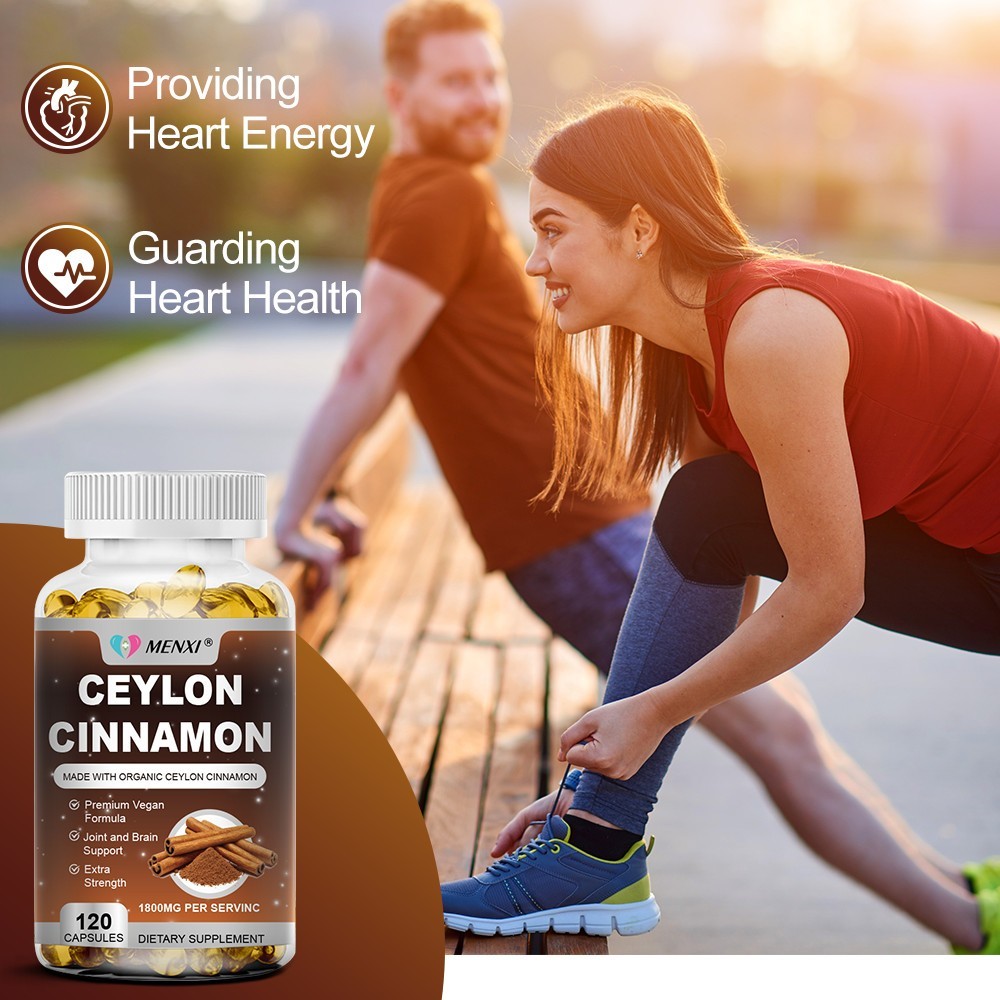 Organic Ceylon Cinnamon 360 Capsules 1800mg Highest Potency Blood Sugar Support