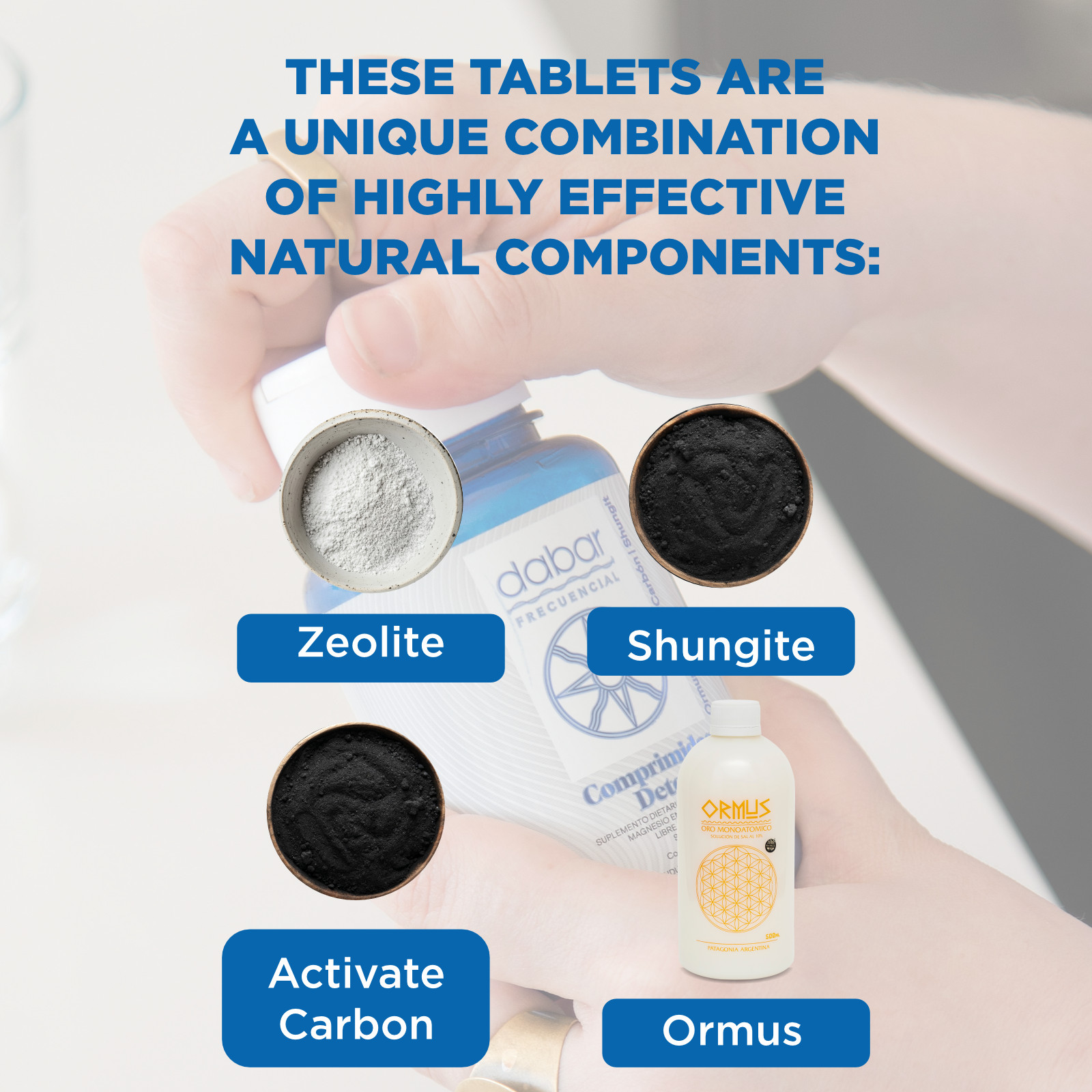 kIT SUPER FOOD⭐️ ORMUS+ZINC SUPPLEMENT+DETOX TABLETS-100%NATURAL W SEA MINERALS