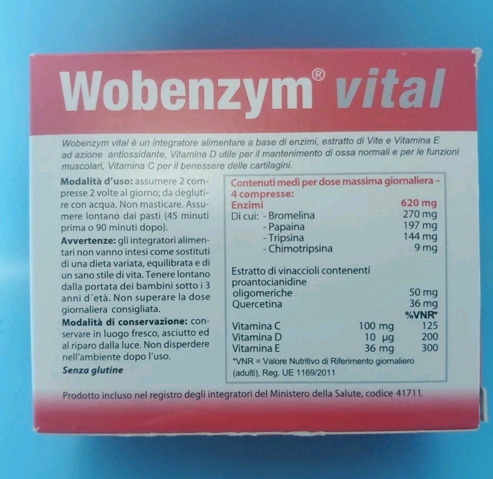 Wobenzym Vital Joint & Immune Support Enzyme/Vitamin Combo 120 Tabs Exp 11/26