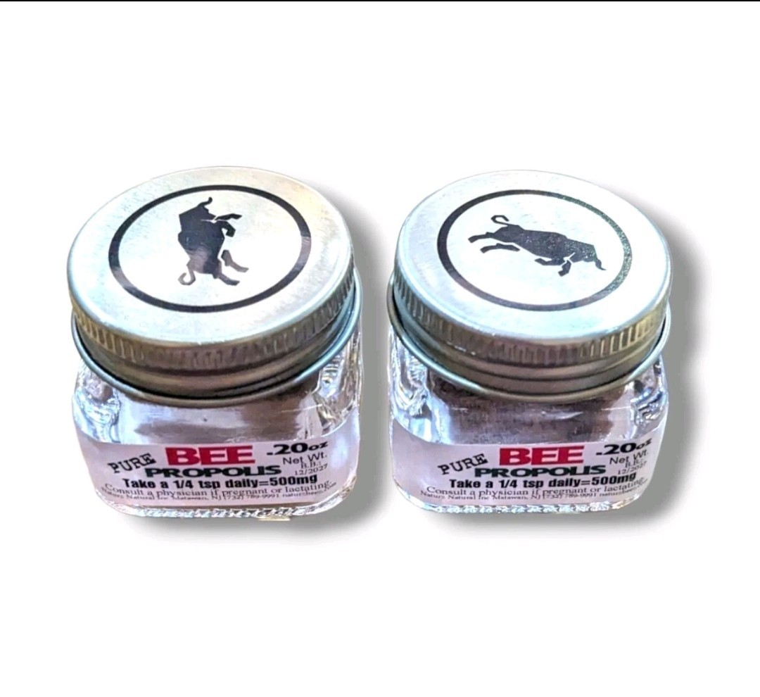 BEE PROPOLIS 0.5oz (4 Jars= Total 2oz) CONVENIENCE Size 100% PURE RAW PROPOLIS