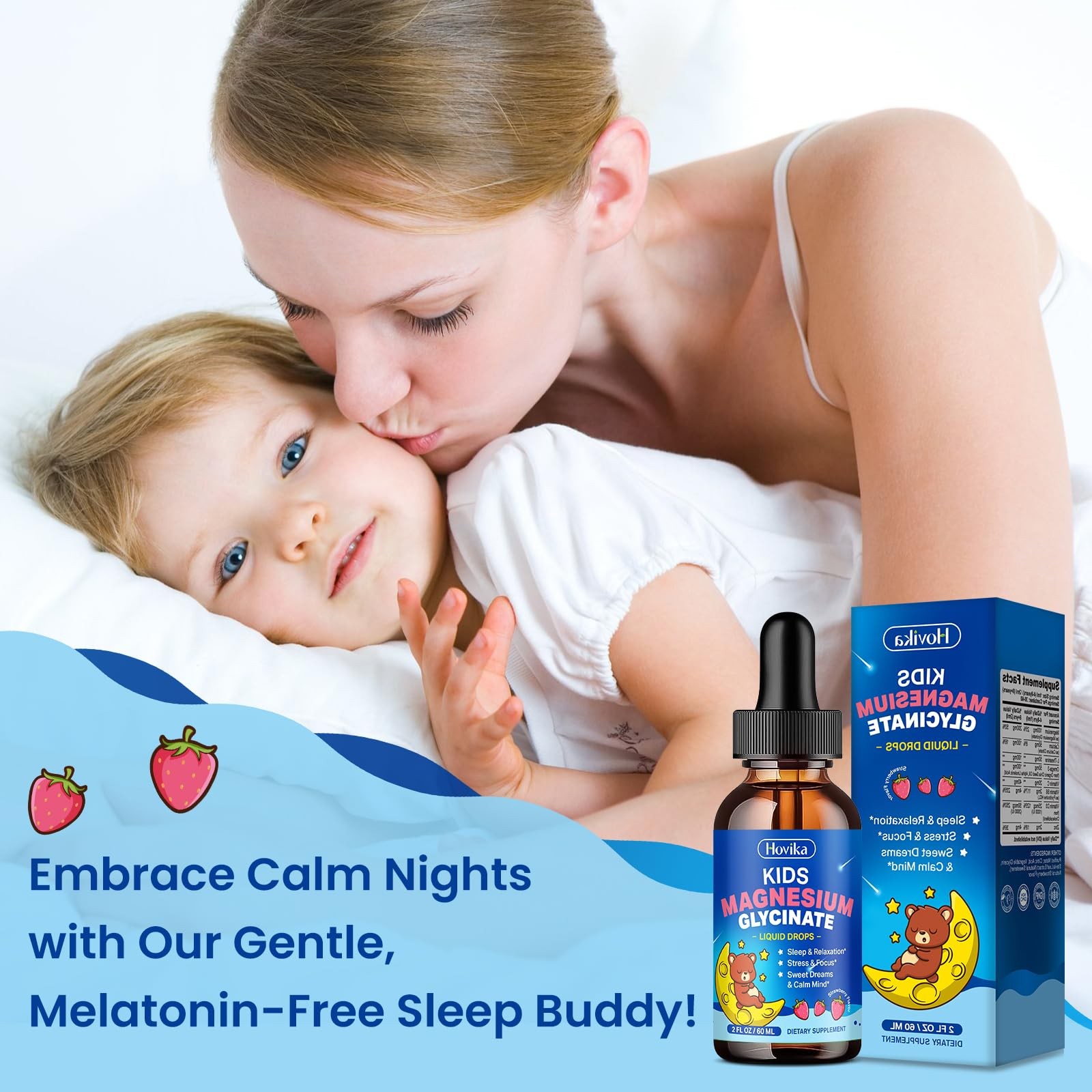 Magnesium Glycinate Liquid for Kids – with L-Theanine 2 Fl Oz (Pack of 1)