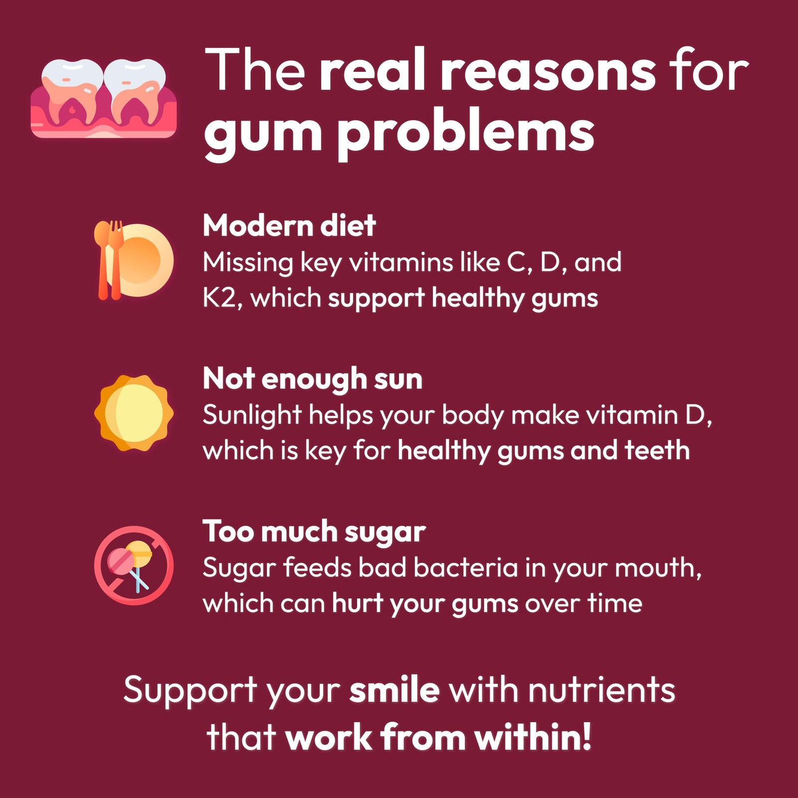 Gum Restore – Gum Repair for Receding Gums | Teeth Magnesium Supplements, Ora…