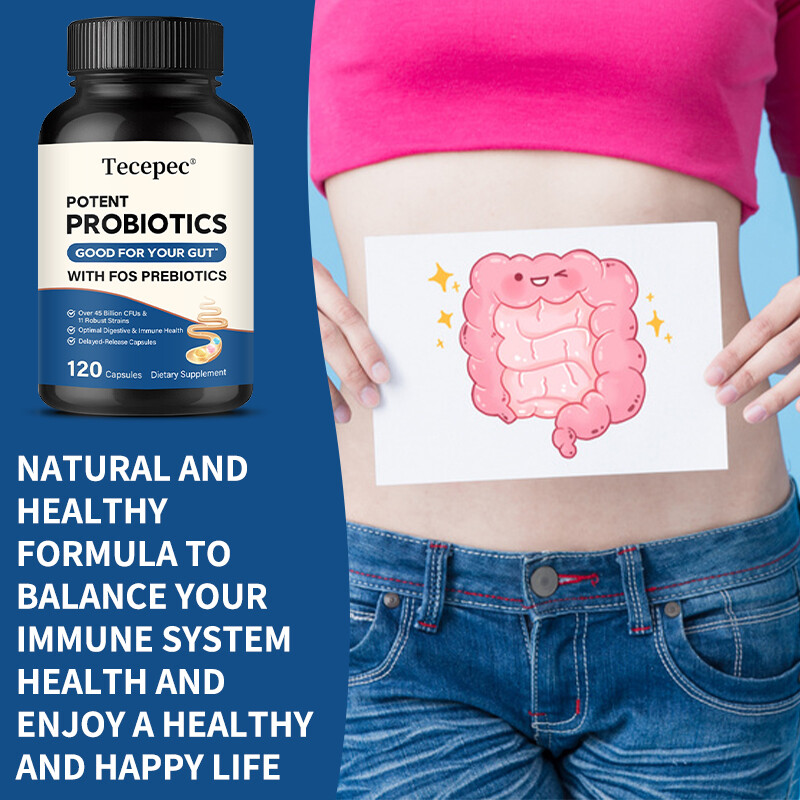 Probiotic w/Prebiotic FOS – Promoting Digestive Support w/ 45 Billion CFU