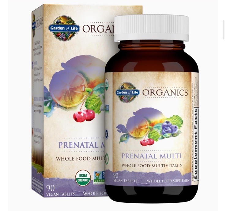 Garden of Life Organic Prenatal Multivitamin Supplement, 180 Tablets 02/2028