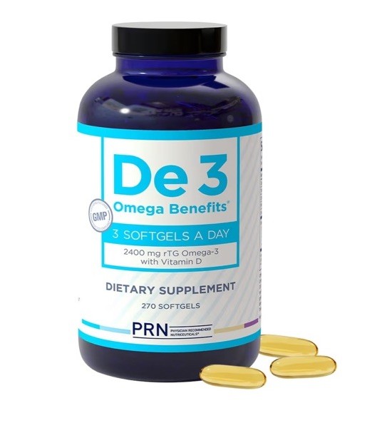 270 Softg PRN De3 Dry Eye Omega 3 Fish Oil &Support for Eye Dryness 2240mg EPA&D