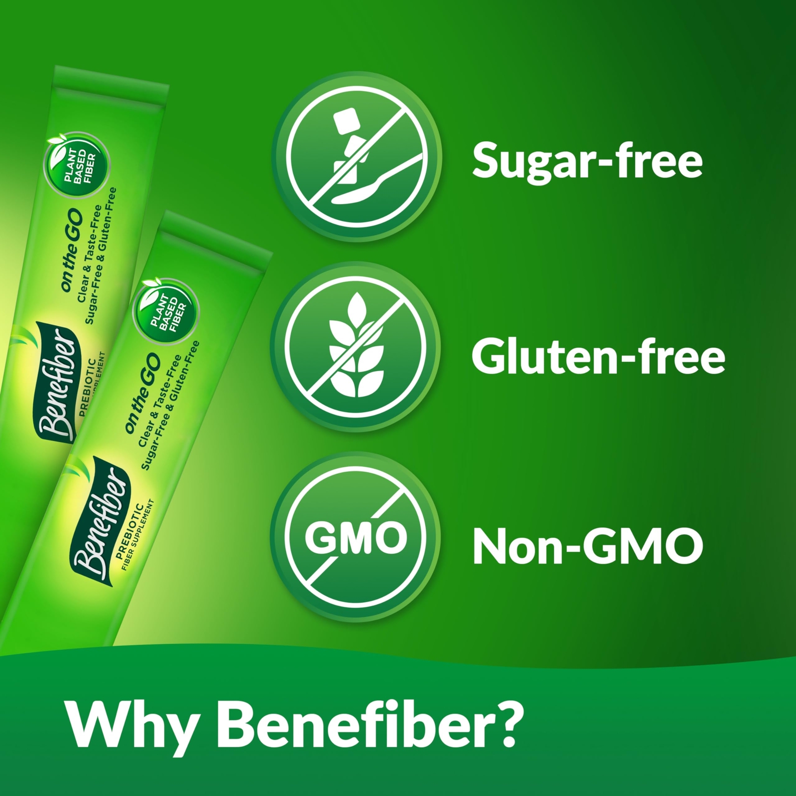 Benefiber On The Go Prebiotic Fiber Supplement Powder 56 Servings Unflavored