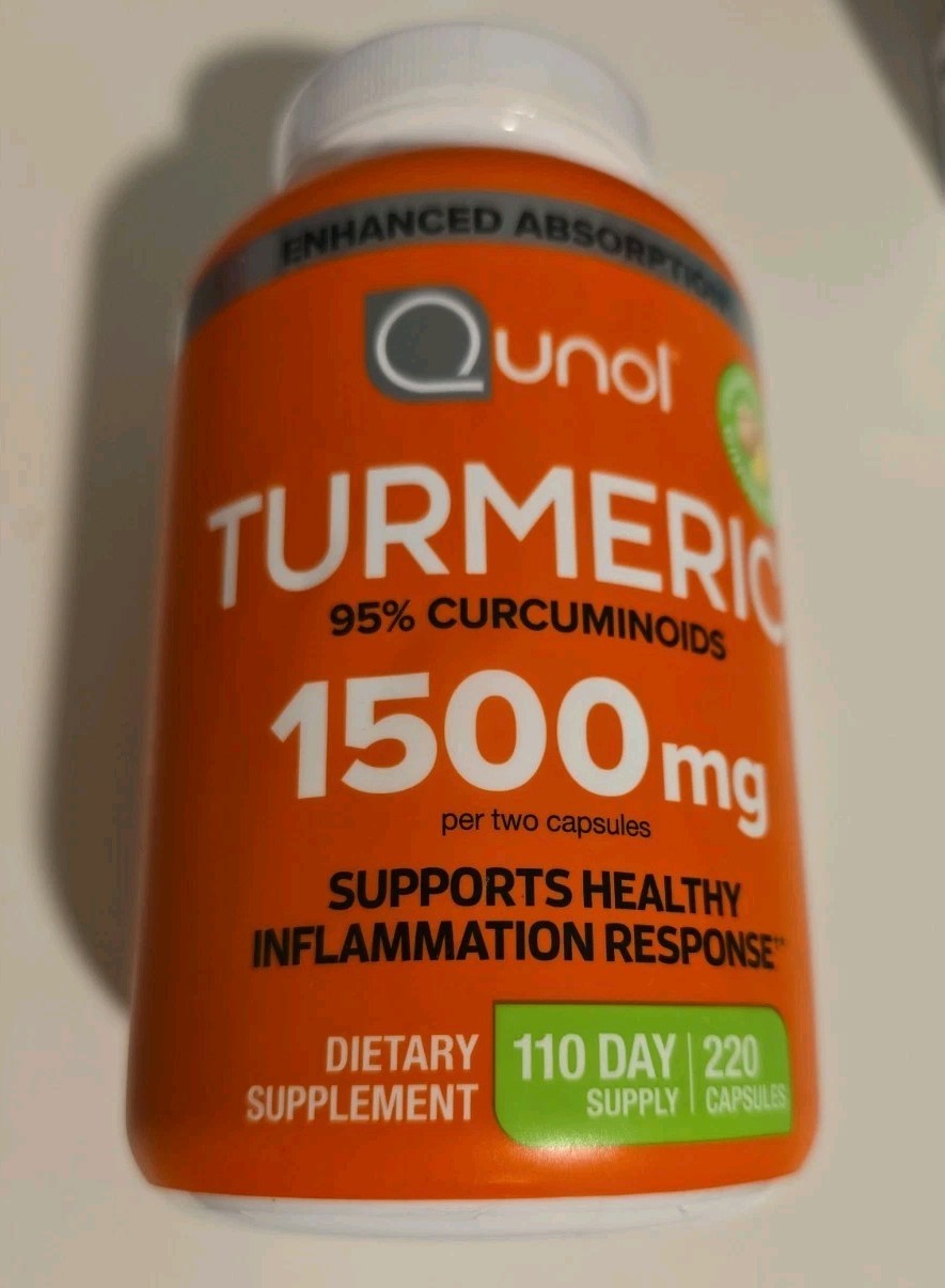 Qunol Turmeric 95% Curcuminoids 1500mg – 220 Capsules (B040)