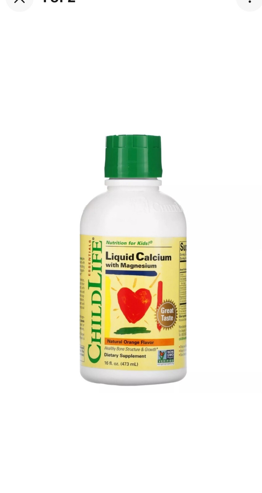 Essentials Liquid Calcium with Magnesium Natural Orange 16 fl oz 473 ml Ex:07/25