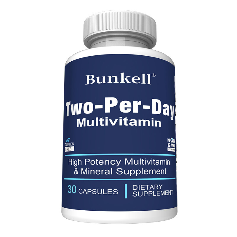 Two-Per-Day (Multivitamin & Minerals) High Potency 30/60/120 Capsules