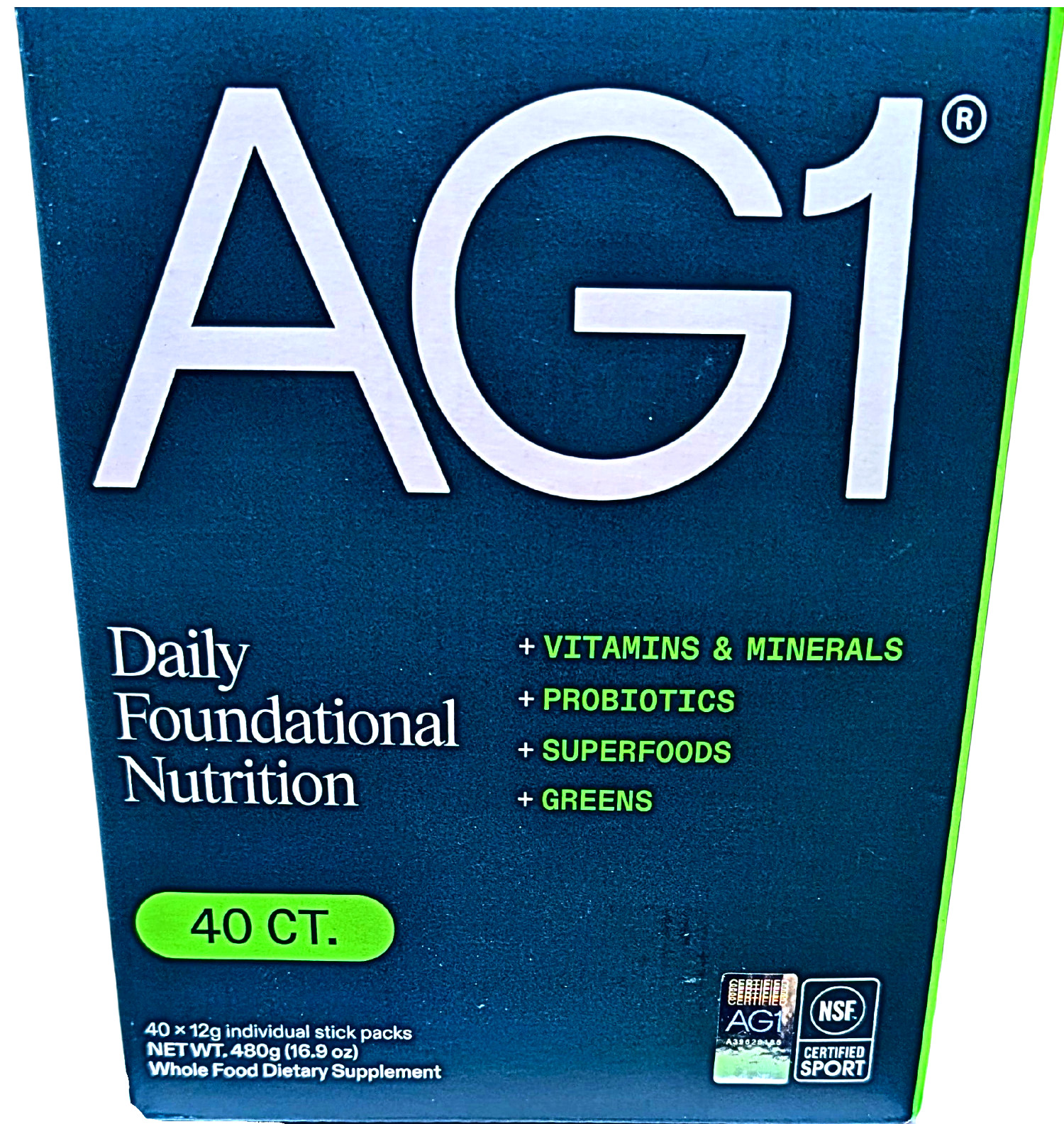 AG1 Classic Formula Daily Foundational Nutrition Packets 40 Count EXP 10/2026