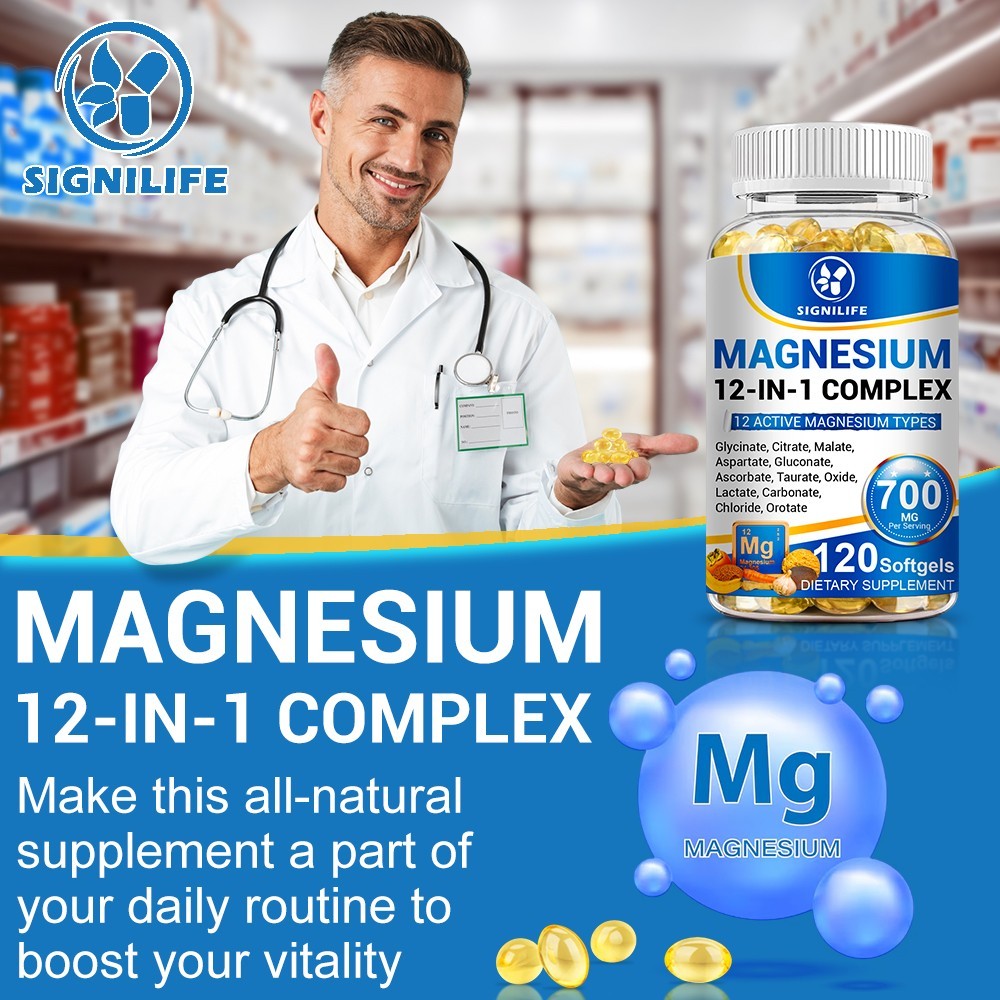Magnesium 12 in 1 Complex 700mg – Glycinate Citrate Malate Taurate Daily Support