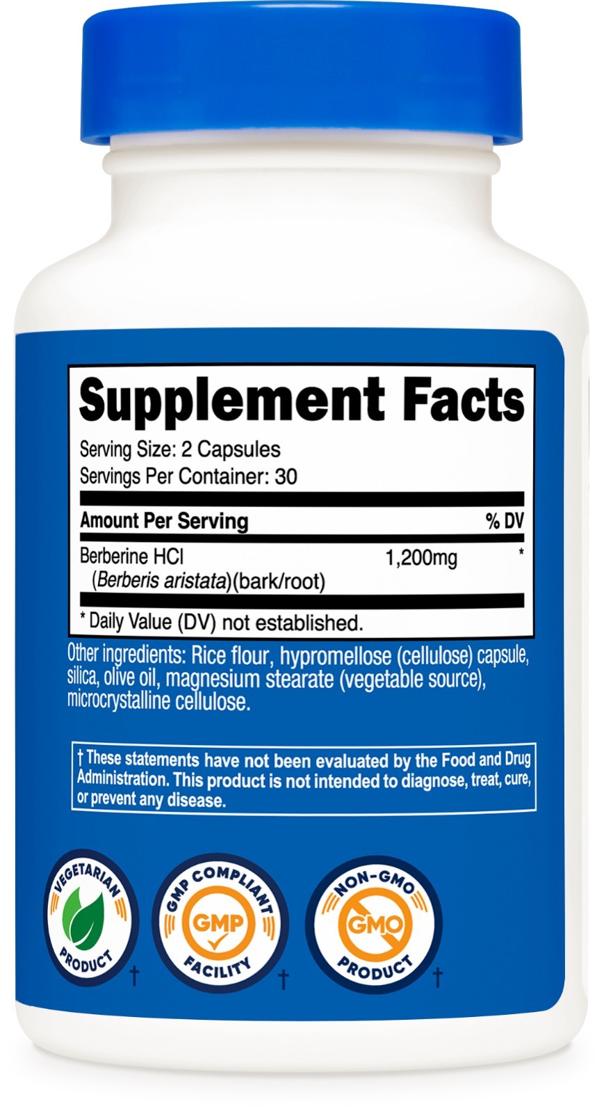 Nutricost Berberine HCl 600mg, 60 Capsules – Gluten Free, Vegetarian & Non-GMO