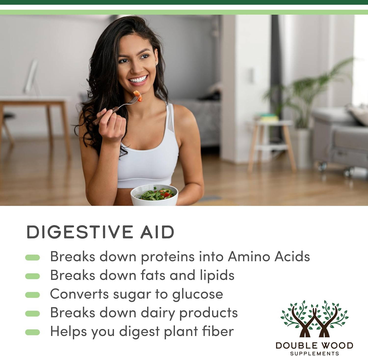 Double Wood Digestive Enzymes 800mg Blend 10 Essential Enzymes