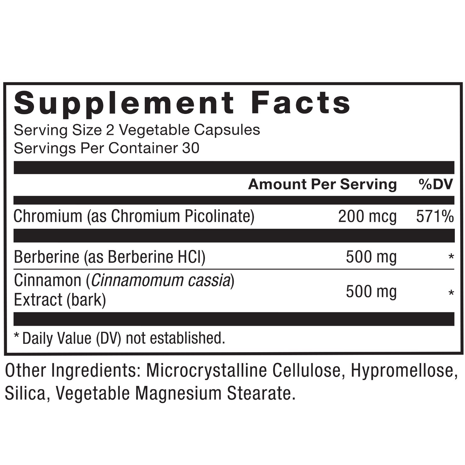 Force Factor Ultra Berberine Supplement with Cinnamon for Blood Sugar Support
